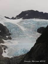 Glacier advancing toward the ocean near Seward, AK.
