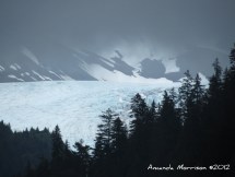 A glacier carves out a valley near Seward, AK.